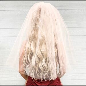 Blush Pink Bridal Veil